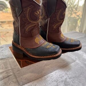 Children's Cowboy Boots with Embroidered Design